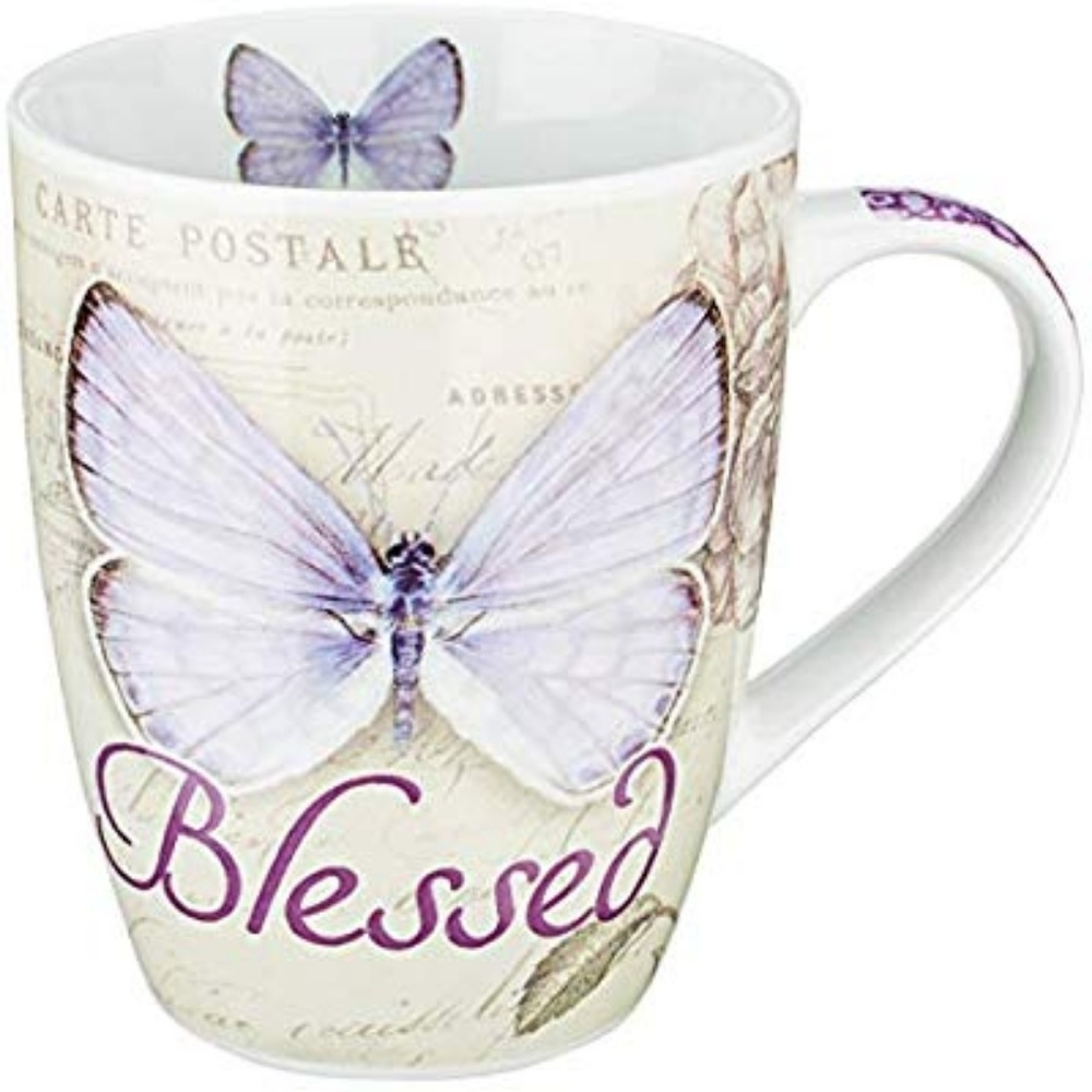 Purple "Blessed" Mug